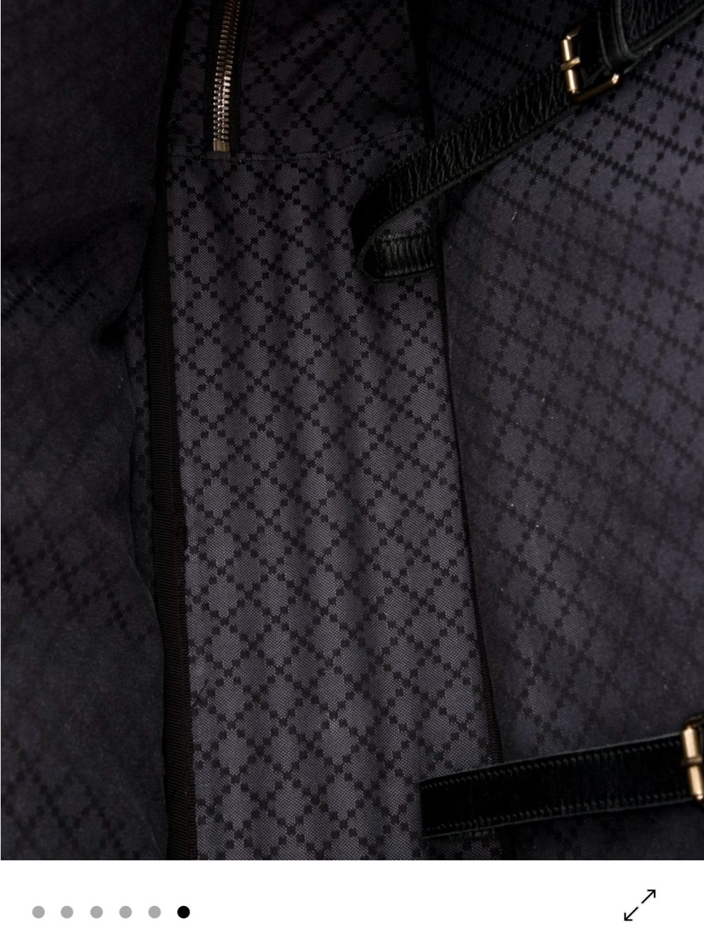Gucci Black Leather Bag with Bamboo Top Handle - Picture 6 of 6